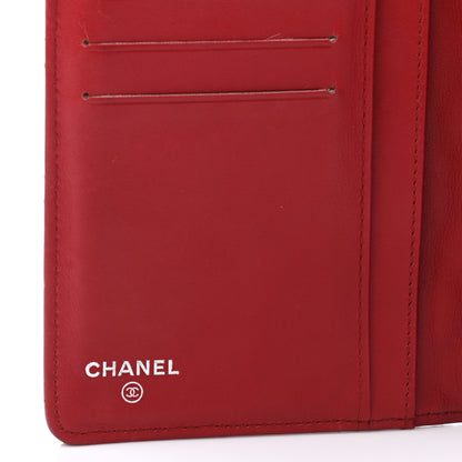 Chanel Patent Quilted Brilliant Yen Wallet Red 6 of 10