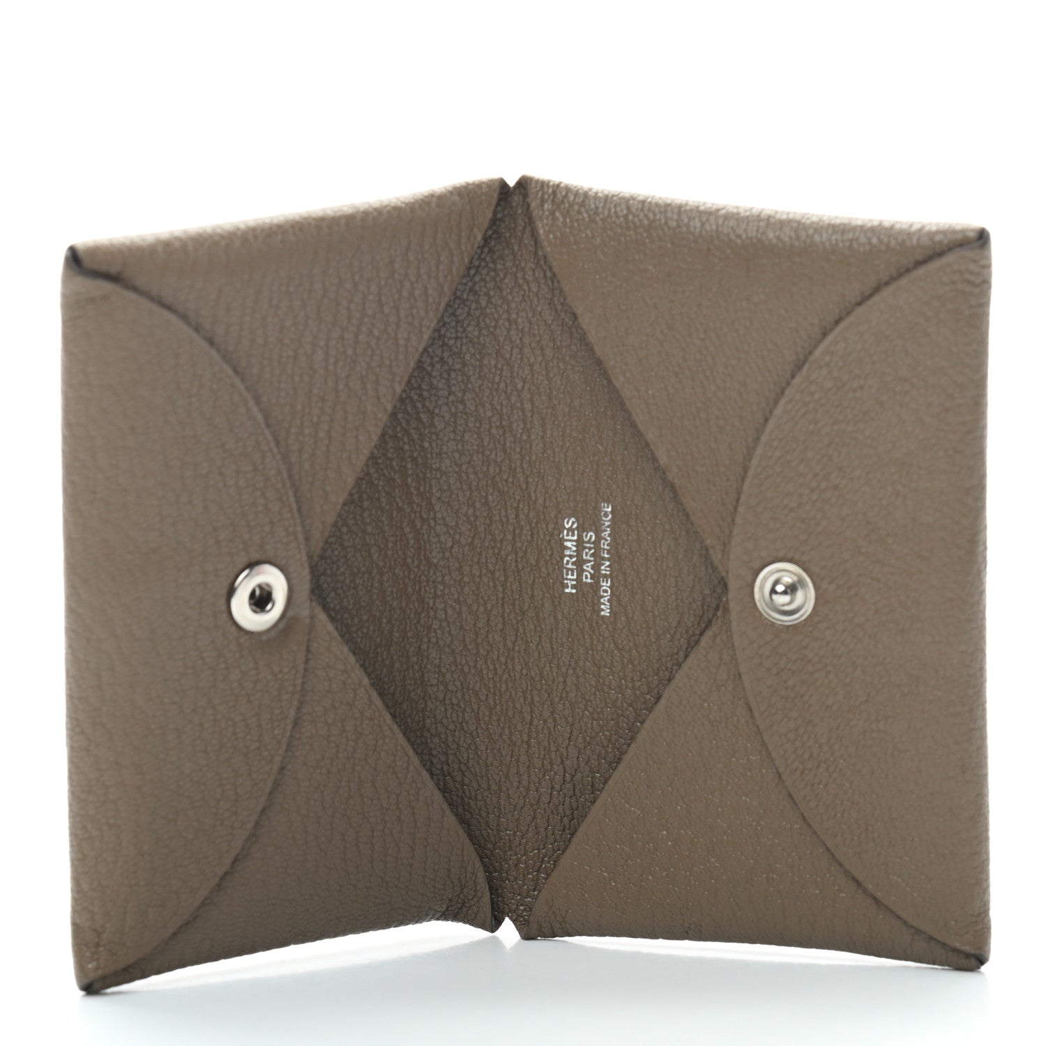 Hermes Chevre Mysore Calvi Card Case Etoupe 5 of 6