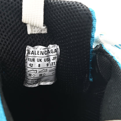 Balenciaga Fabric Mesh Mens Triple S Sneakers 42 White Blue Black 7 of 9
