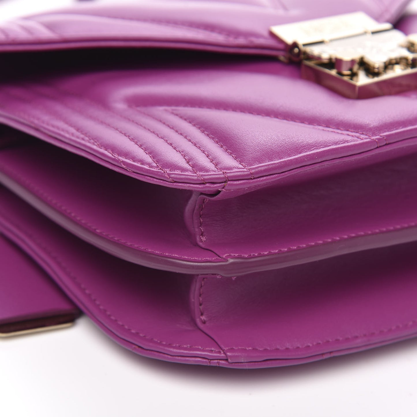 Lambskin Quilted Small Patricia Shoulder Bag Viva Lila