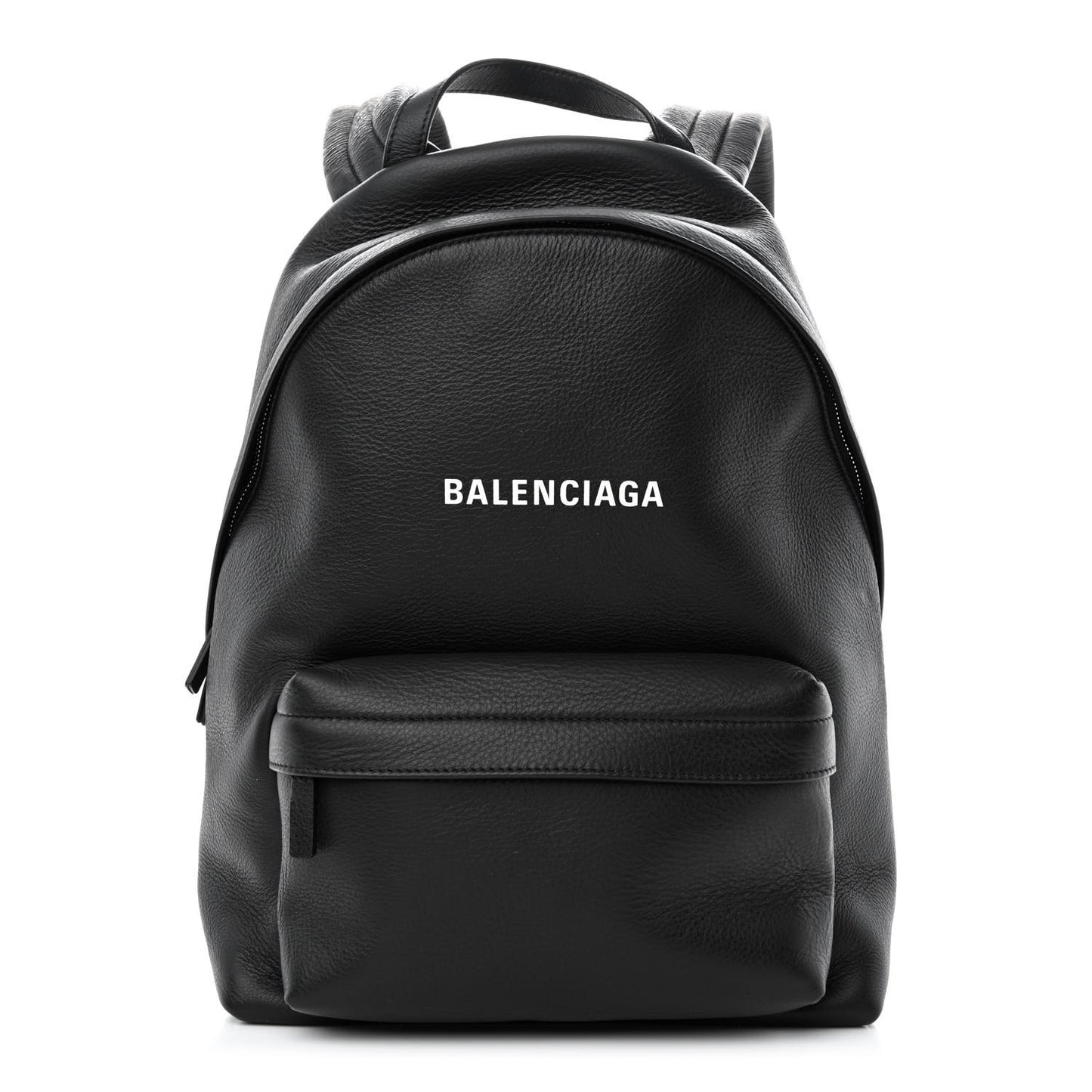 Smooth Calfskin Logo Small Everyday Backpack Black White