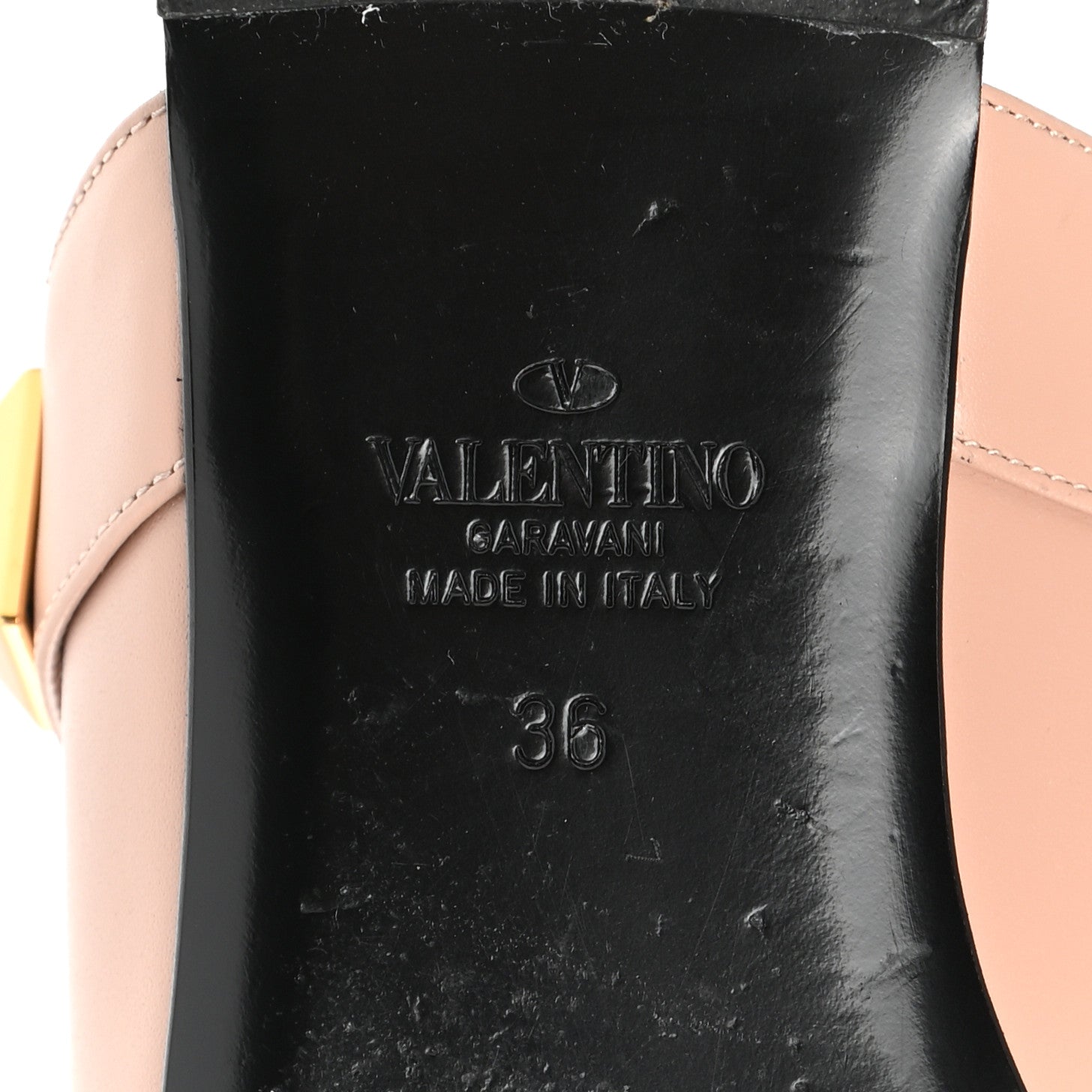 Valentino Garavani Calfskin Roman Stud Ankle Strap Flat Mules 36 Rose Cannelle 6 of 10