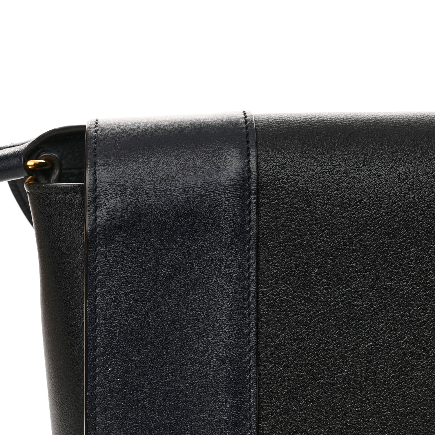Celine Shiny Smooth Calfskin Medium Frame Shoulder Bag Black Navy 10 of 10