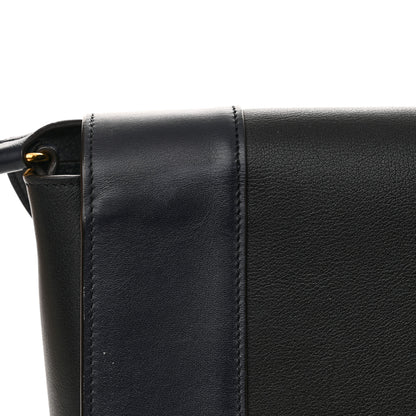 Celine Shiny Smooth Calfskin Medium Frame Shoulder Bag Black Navy 10 of 10