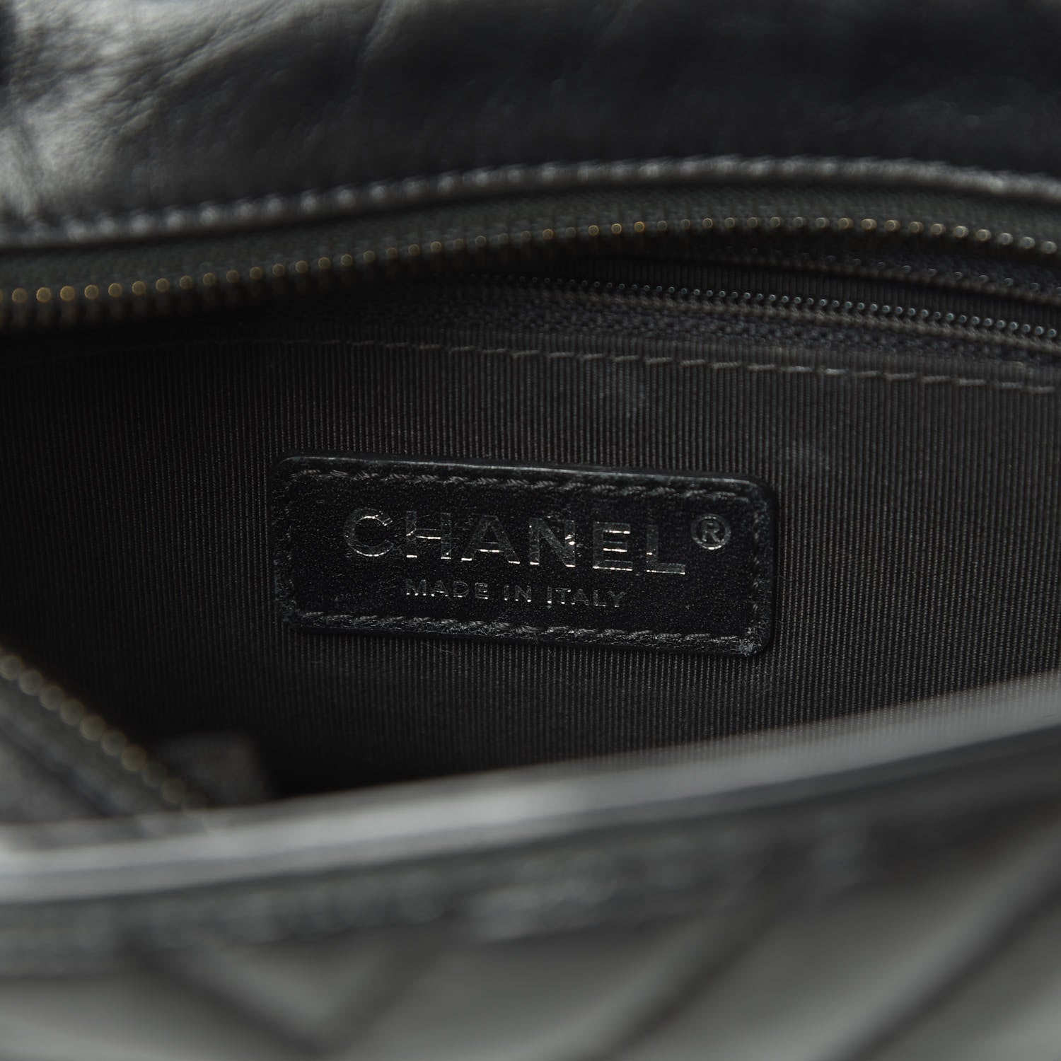 Chanel Aged Calfskin Chevron Quilted Small Gabrielle Hobo So Black 6 of 13