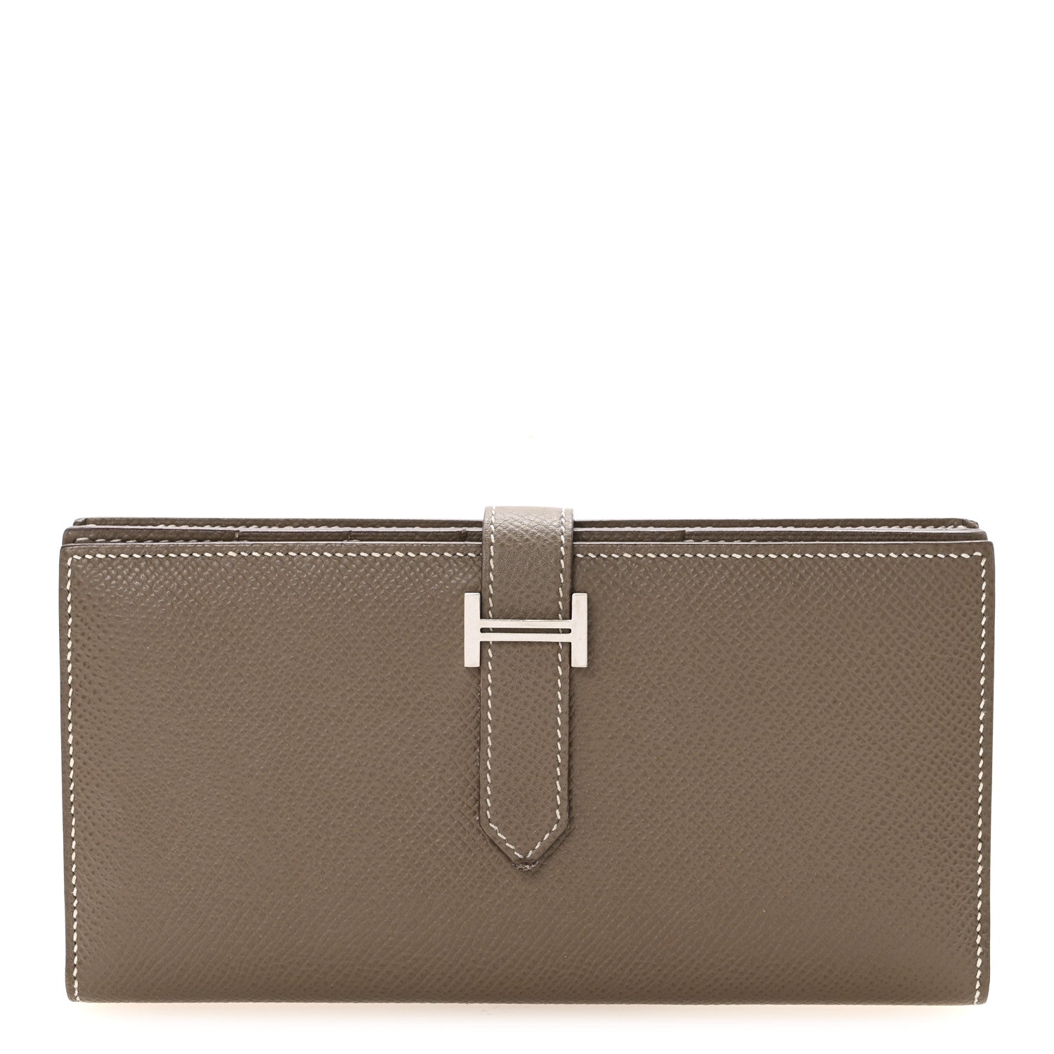 Hermes Epsom Bearn Gusset Wallet Etoupe 1 of 6