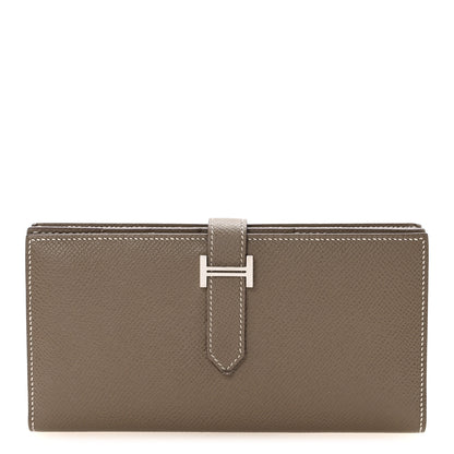 Hermes Epsom Bearn Gusset Wallet Etoupe 1 of 6