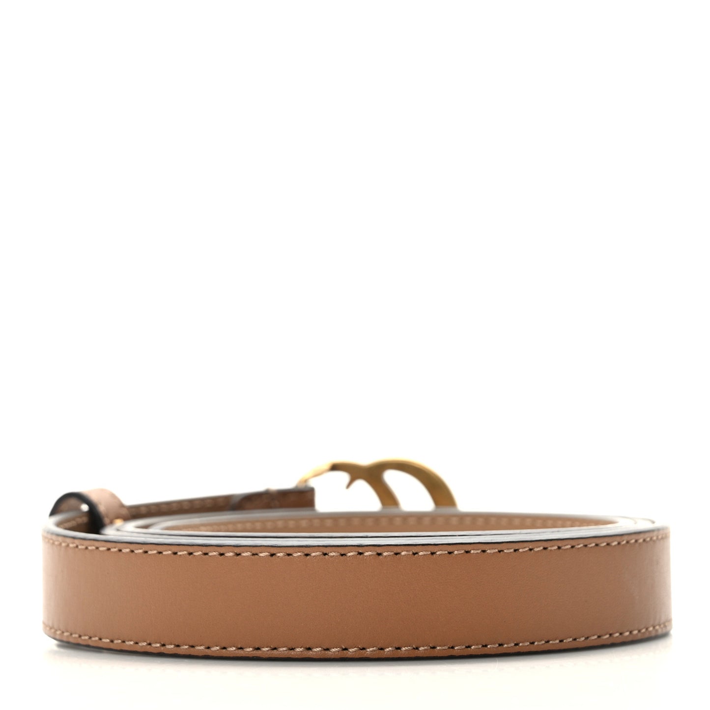 Moon Calfskin Double G 20mm Belt 90 36 Natural Tan