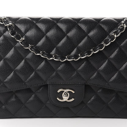 Chanel Caviar Quilted Jumbo Double Flap Black 11 of 11