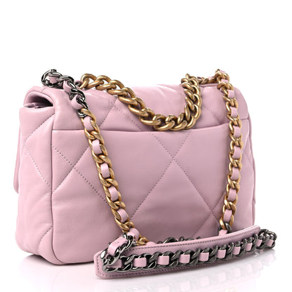 Chanel Goatskin Quilted Medium Chanel 19 Flap Light Pink 3 of 9