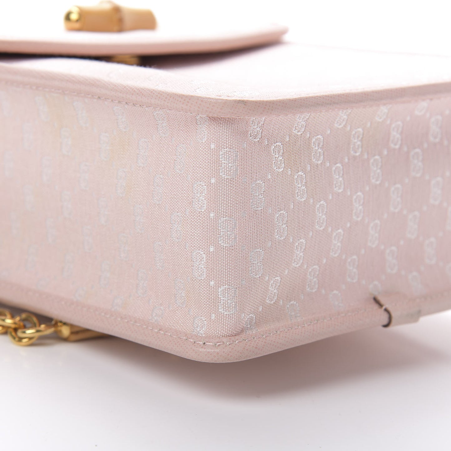 Monogram Bamboo Chain Shoulder Bag Light Pink