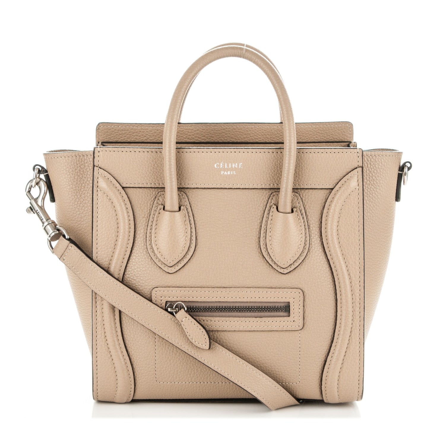 Drummed Calfskin Nano Luggage Dune