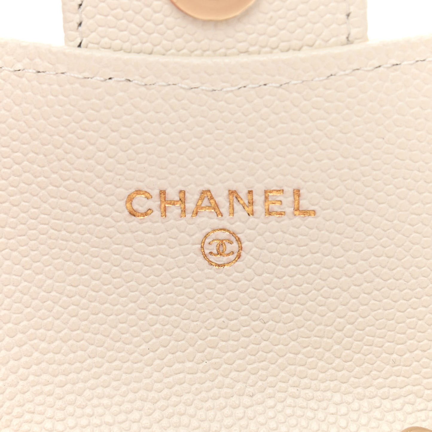 Caviar Quilted Mini Chain Belt Bag White