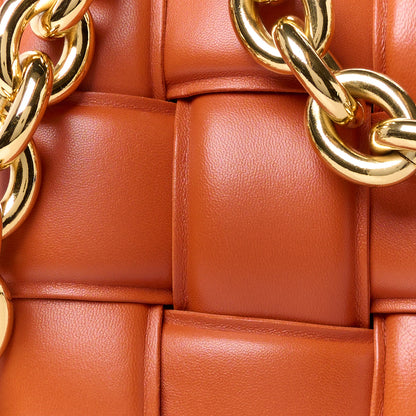 Bottega Veneta Lambskin Maxi Intreccio Padded Chain Cassette Crossbody Bag Clay 10 of 12