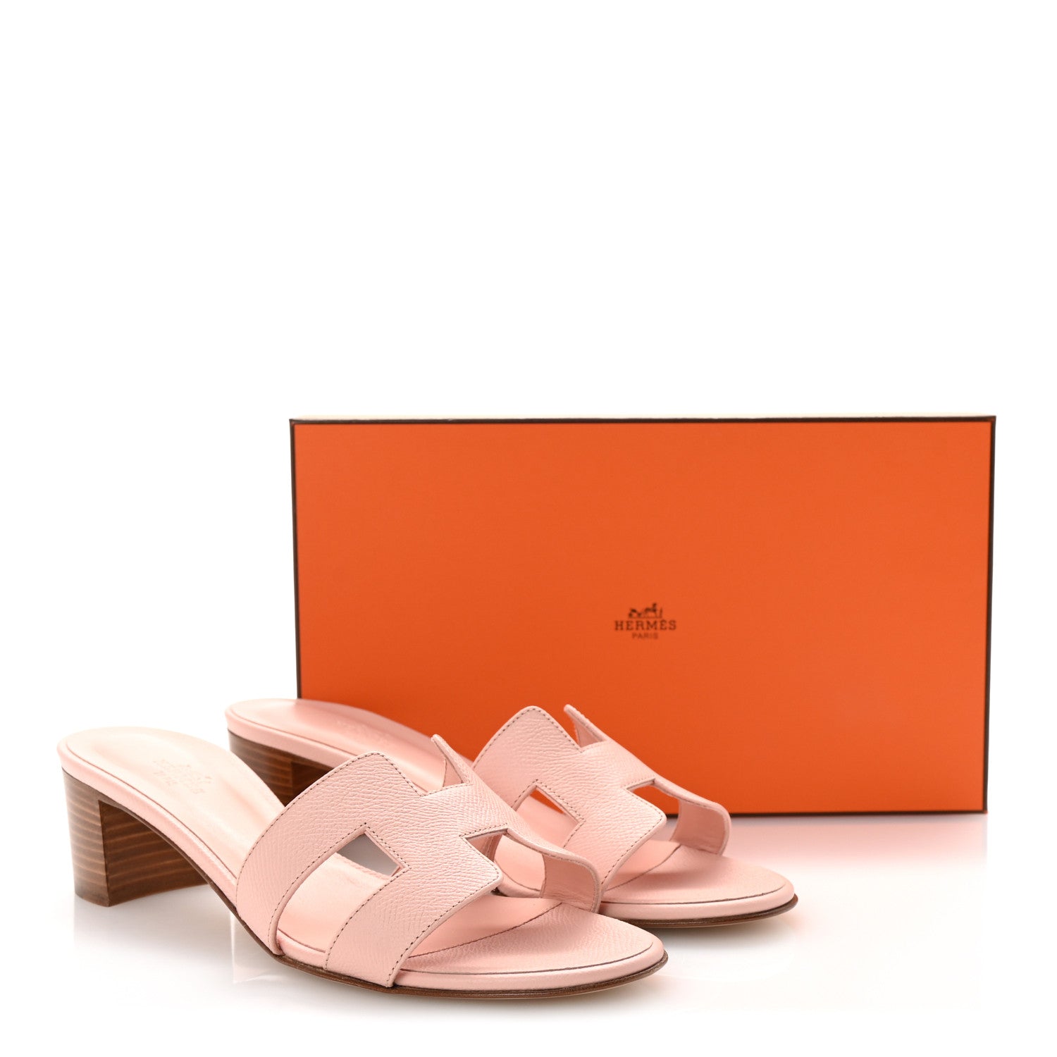 Hermes Epsom Oasis Sandals 40 Rose Pale 10 of 10