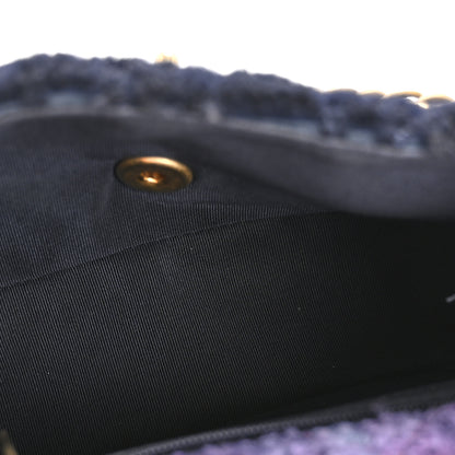 Chanel Shearling Tweed Quilted Mini Square Flap Bag Purple 5 of 13