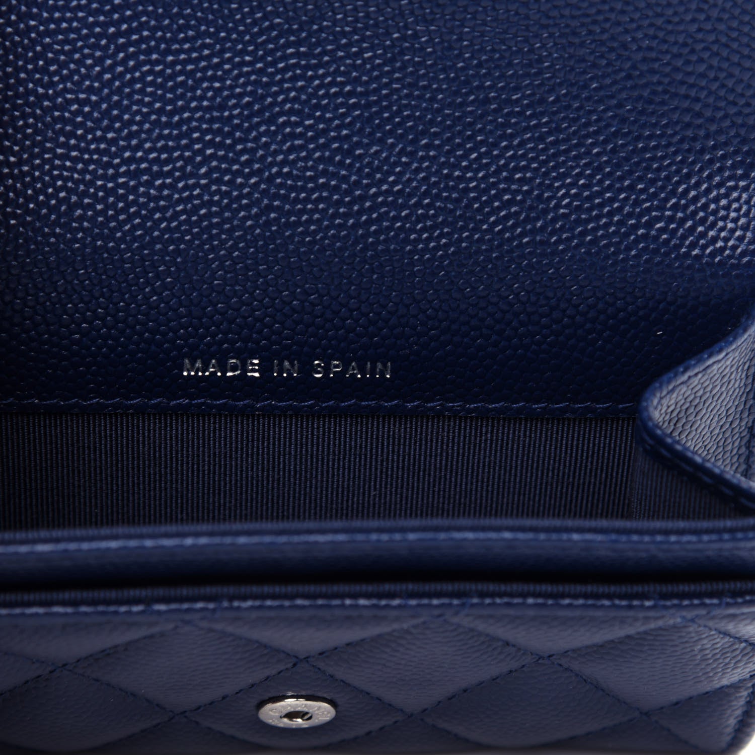 Chanel Caviar Quilted Flap Card Holder Navy Blue 7 of 9