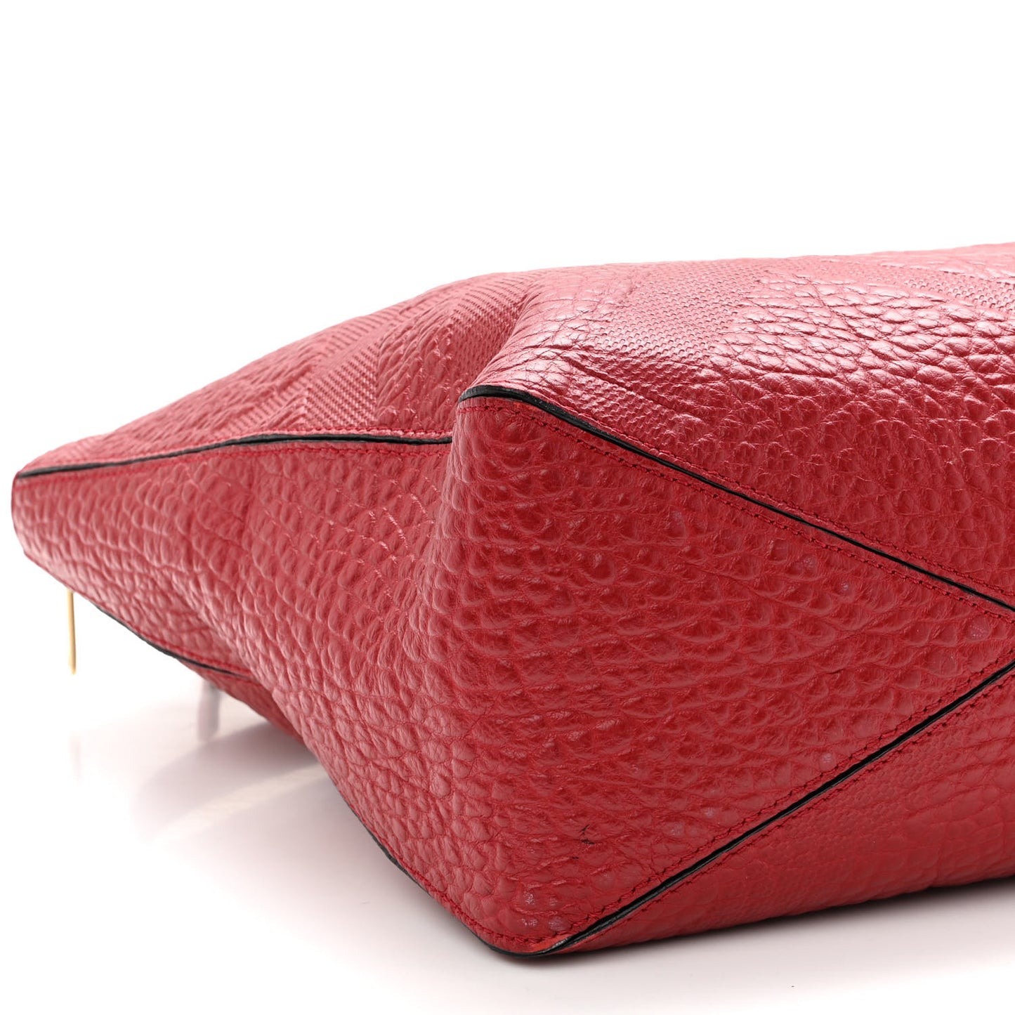Heritage Grain Check Embossed Medium Dewsbury Tote Military Red