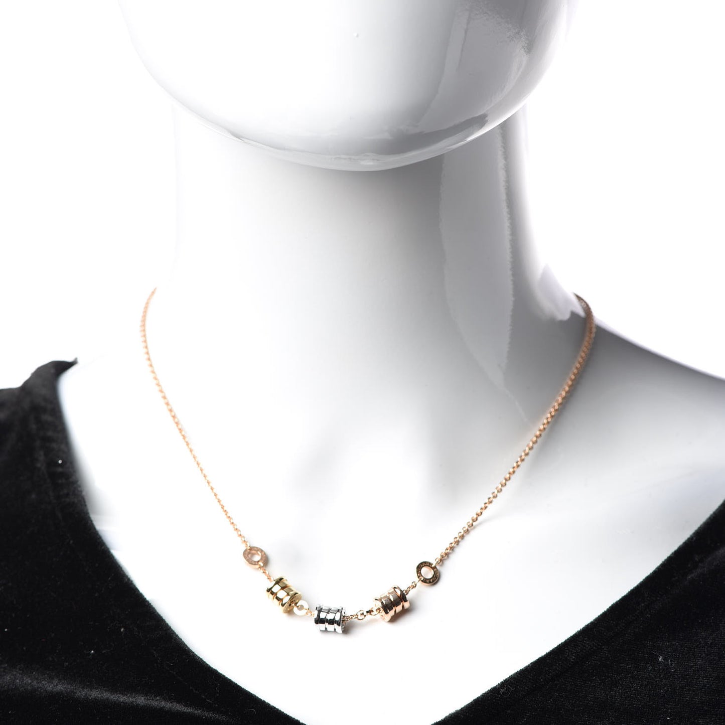 18K Yellow Rose White Gold B.Zero1 Necklace