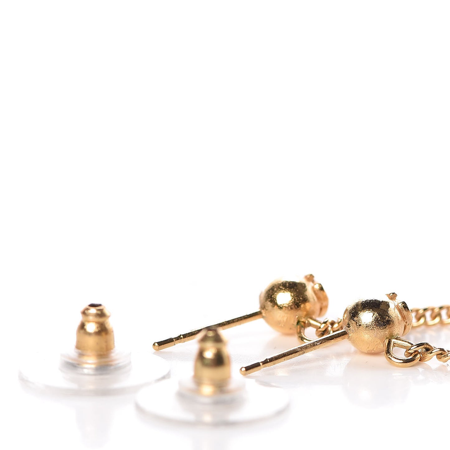 CC Drop Earrings Matte Gold