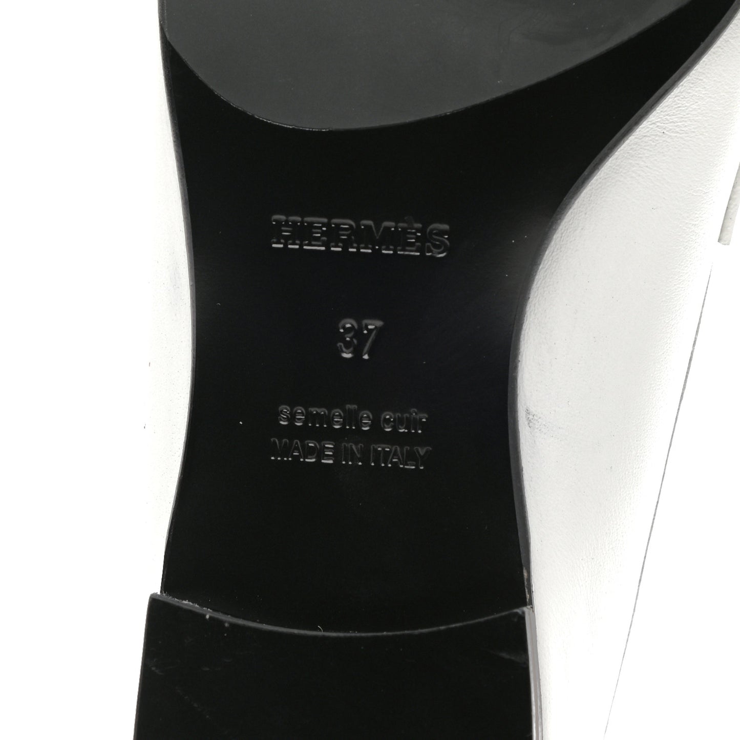 Calfskin Womens Paris Loafers 37 White