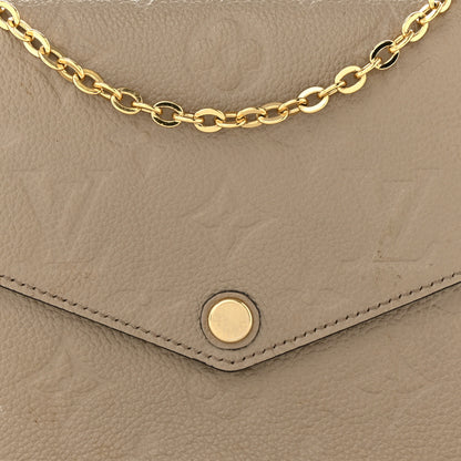 Louis Vuitton Empreinte Pochette Felicie Chain Wallet Tourterelle 8 of 11