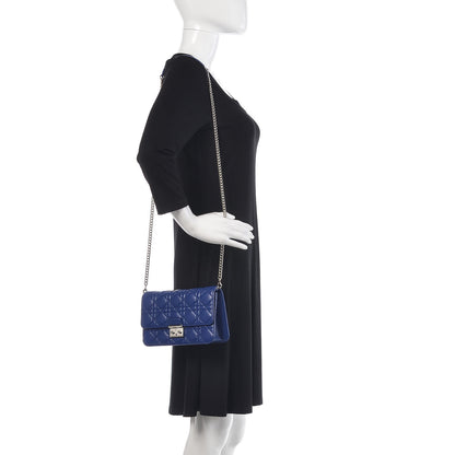 Christian Dior Lambskin Cannage Miss Dior Promenade Pouch Blue 2 of 9