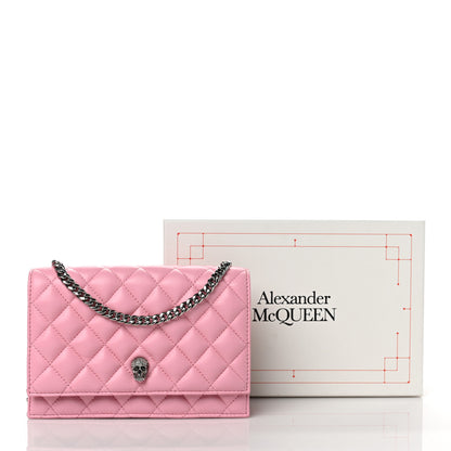 Alexander McQueen Calfskin Quilted Skull Small Chain Crossbody Bag Pink 8 of 8