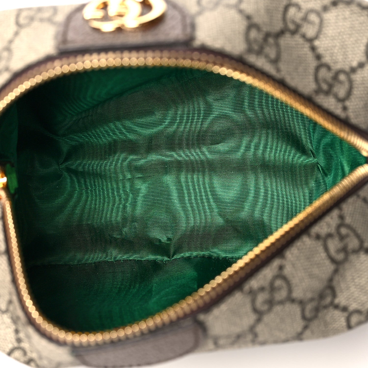 Gucci Soft GG Supreme Monogram Calfskin Medium Ophidia Cosmetic Case Beige Ebony New Acero 5 of 13