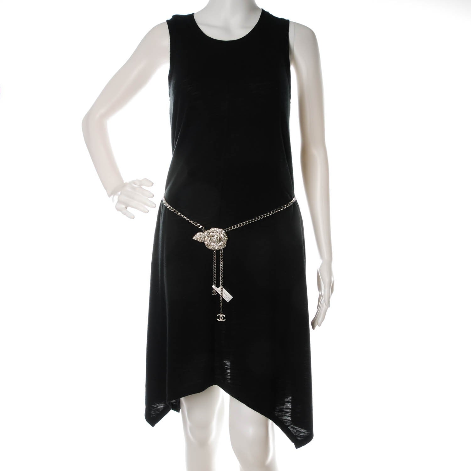 Chanel Crystal CC Camellia Belt Silver 2 of 7