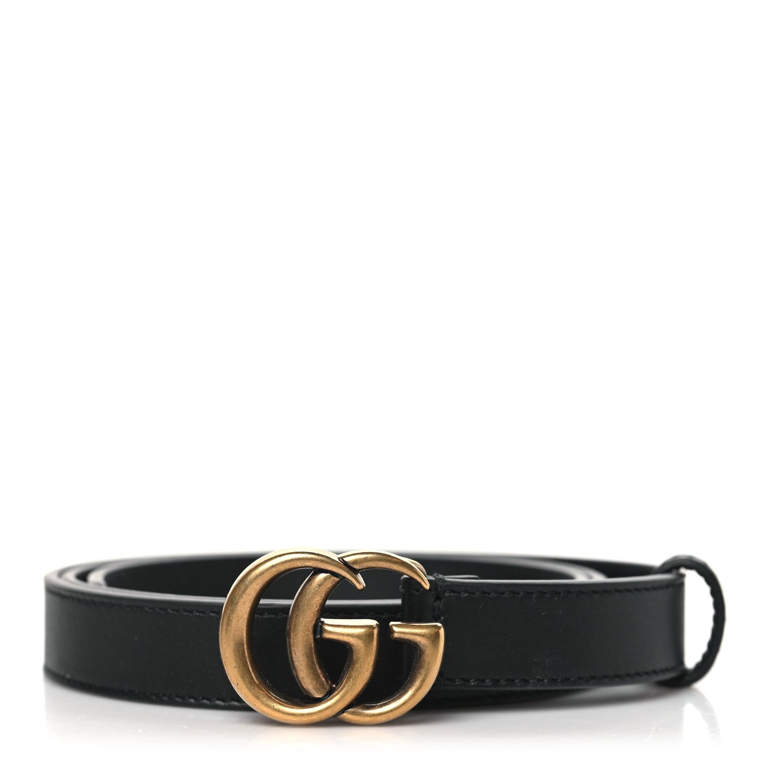 Gucci Calfskin Double G 20mm Belt 85 34 Black 1 of 6