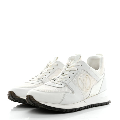 Louis Vuitton Calfskin Mesh Run Away Sneakers 37 White 3 of 14