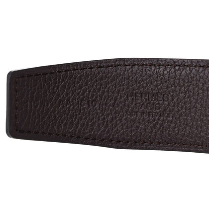 Hermes Togo Box 32mm Rider Belt 115 46 Black Chocolate 3 of 5
