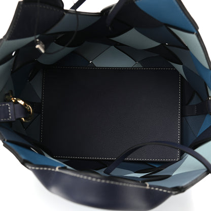 Loewe Calfskin Woven Small The Surplus Collection Basket Bag Steel Crystal 5 of 11