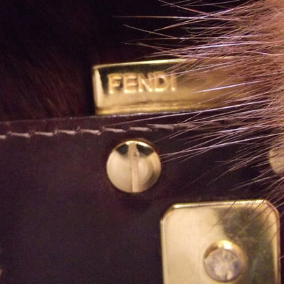 Fendi Vinyl Zucchino Skunk Fur Baguette Tobacco Multicolor 12 of 14