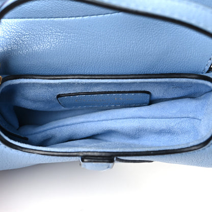 Christian Dior Goatskin Micro Saddle Bag Cloud Blue 5 of 12