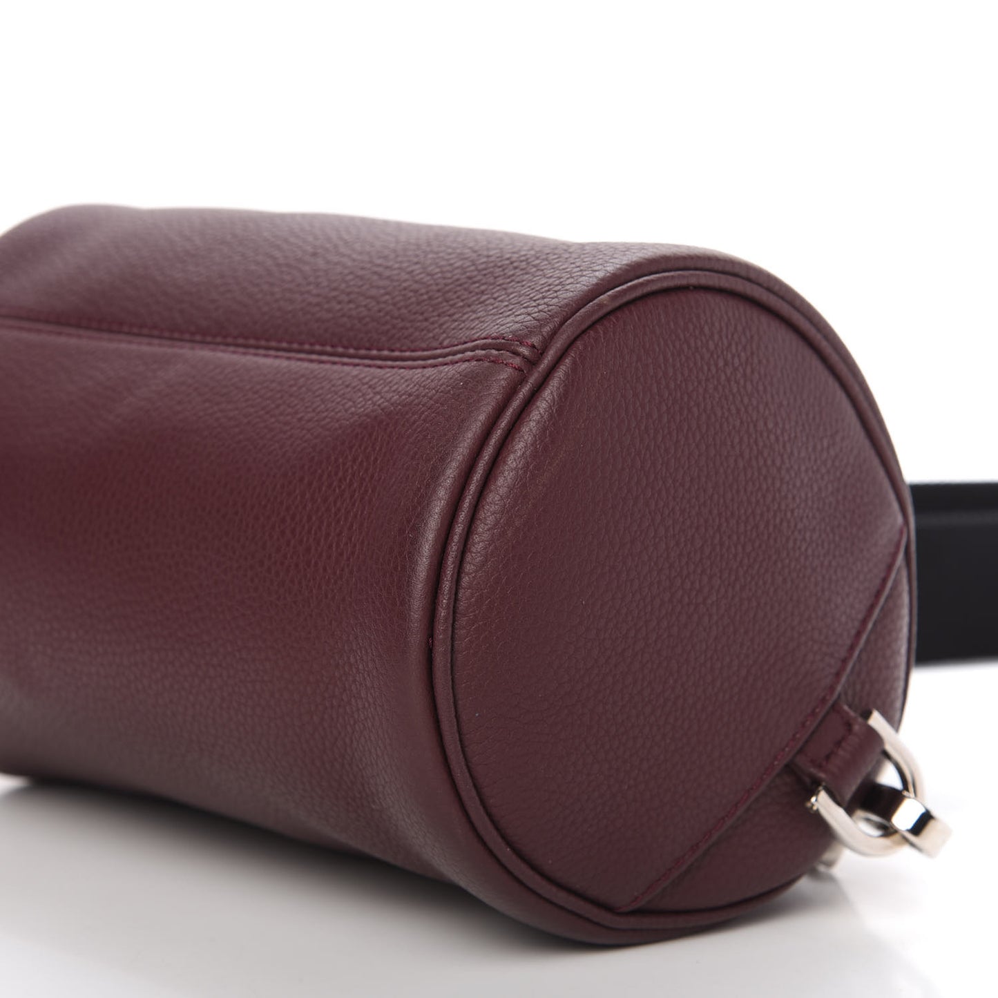 HOMME Grained Calfskin Mens Roller Pouch Burgundy