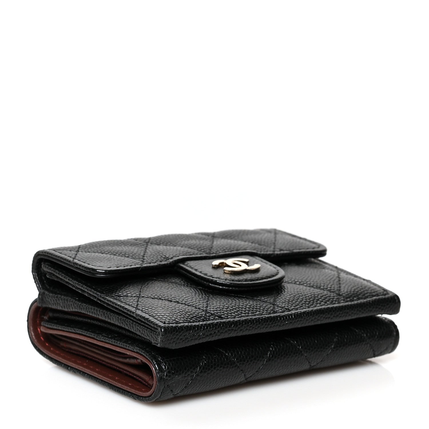 Chanel Caviar Quilted Compact Flap Wallet Black 4 of 9