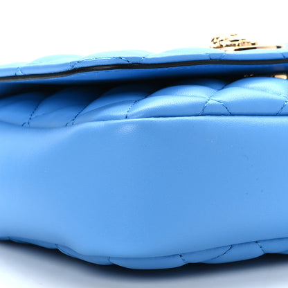Versace Nappa Quilted Small Medusa Chain Crossbody Blue 7 of 8