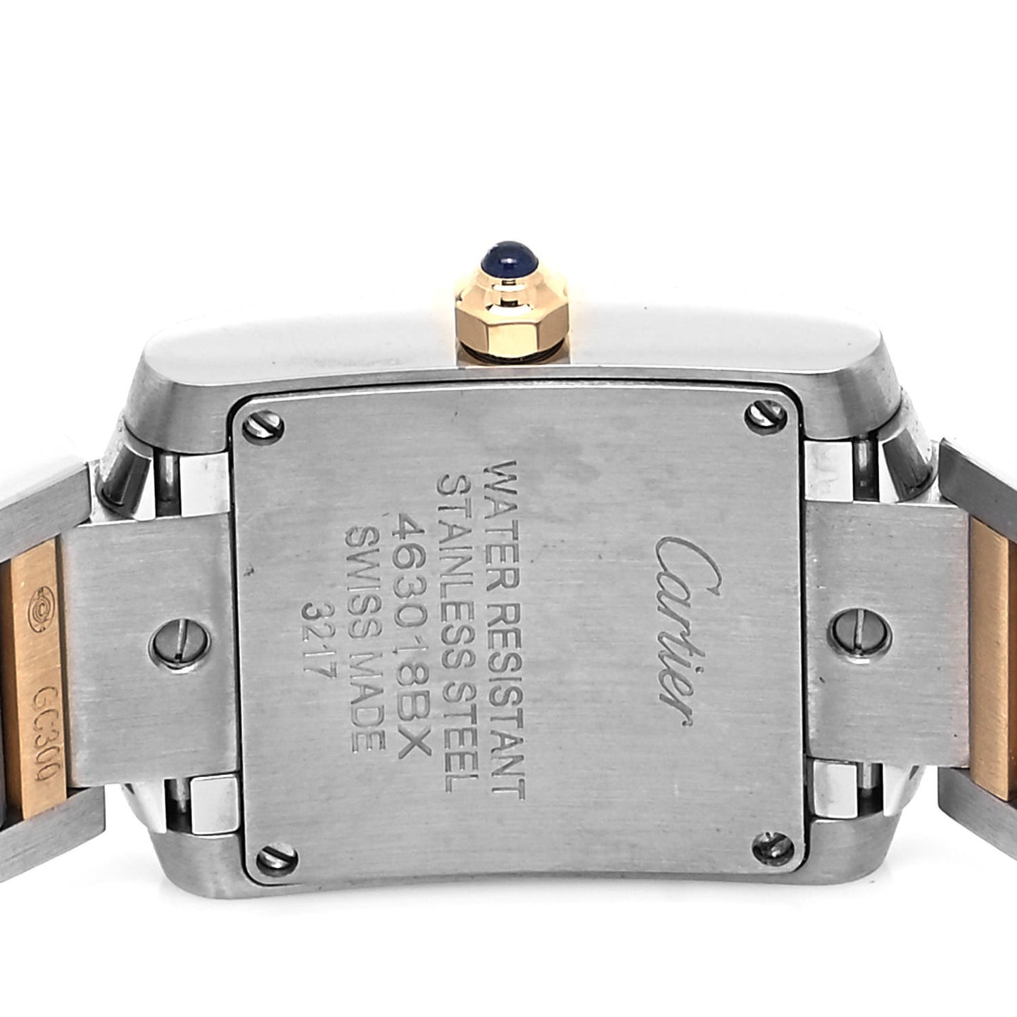 Stainless Steel 18K Yellow Gold 20mm Tank Francaise Quartz Watch