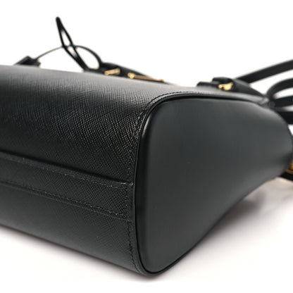 Prada Saffiano Soft Calfskin Mini Zippered Tote Black 9 of 9