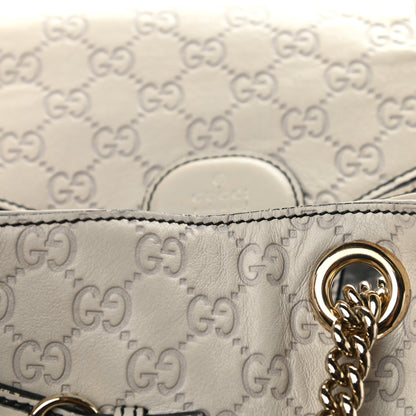 Gucci Guccissima Signature Medium Emily Shoulder Bag Mystic White 12 of 13