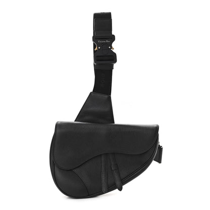 Christian Dior Grained Calfskin Kim Jones Saddle Bag Black 1 of 10