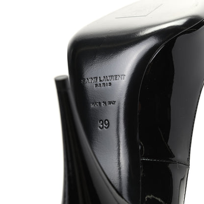Saint Laurent Patent Calfskin Kiki 100 Pumps 39 Black 7 of 8