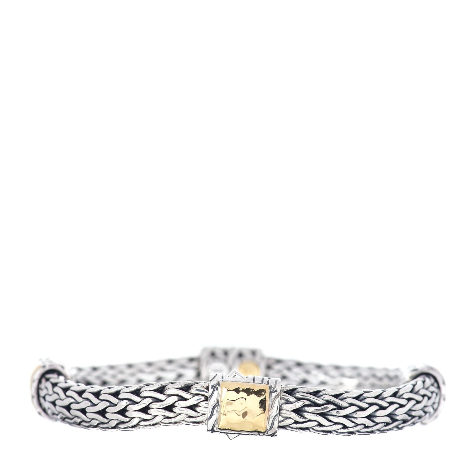 John Hardy Sterling Silver 22K Yellow Gold Palu Station Bracelet 3 of 4