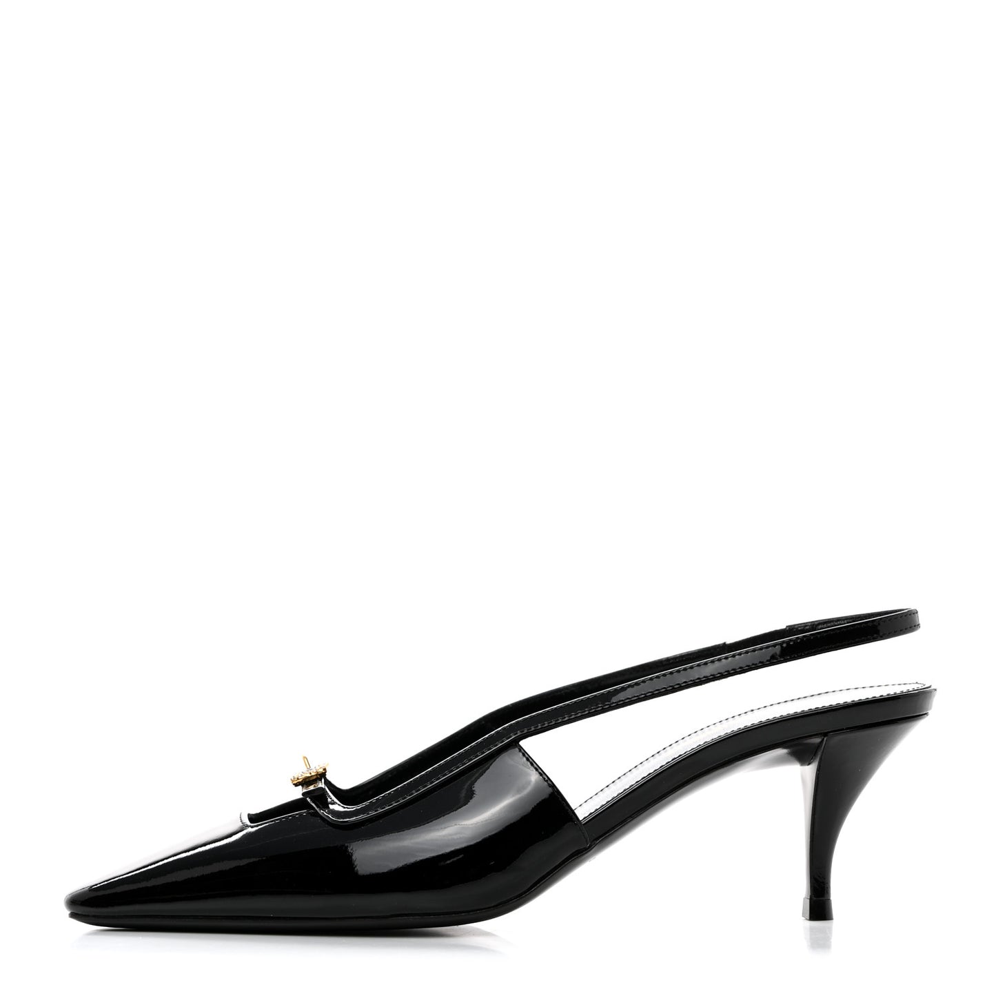 Patent Luna Slingback Pumps 36 Black