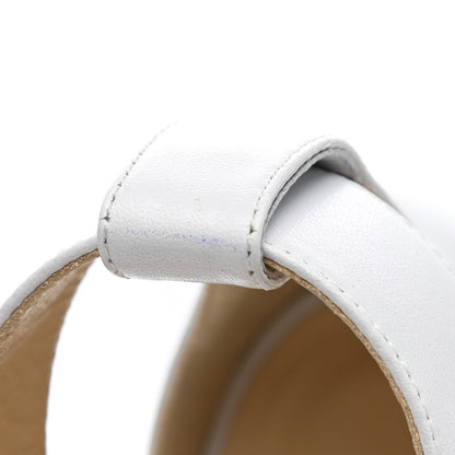 Jimmy Choo Calfskin Sandals 35.5 White 8 of 11