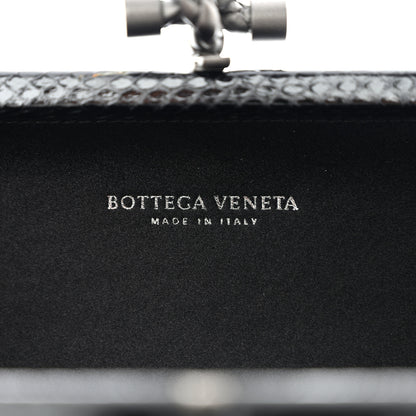 Bottega Veneta Satin Ayers Intreccio Impero Stretch Knot Clutch Black 6 of 8