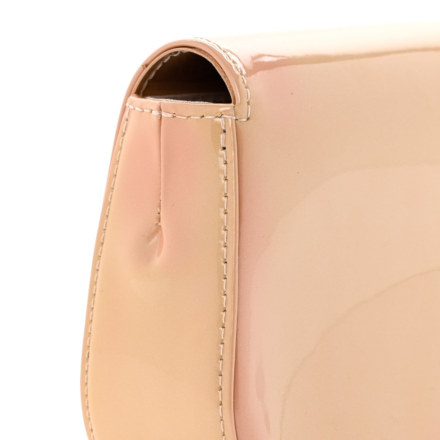 Louis Vuitton Patent Sobe Clutch Creme 7 of 7