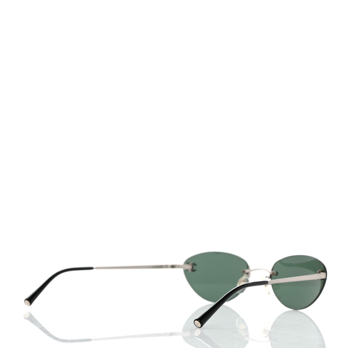 Metal CC Logo Sunglasses 4003 Green